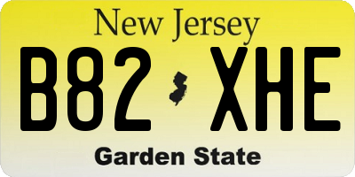 NJ license plate B82XHE