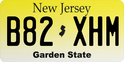 NJ license plate B82XHM