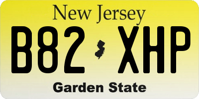 NJ license plate B82XHP