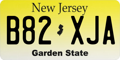 NJ license plate B82XJA