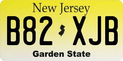 NJ license plate B82XJB