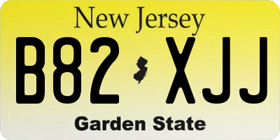 NJ license plate B82XJJ