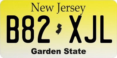 NJ license plate B82XJL