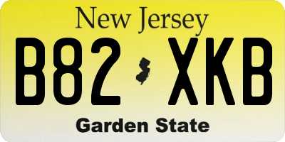 NJ license plate B82XKB