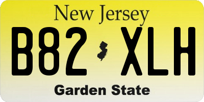 NJ license plate B82XLH