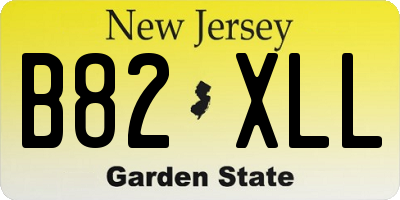 NJ license plate B82XLL