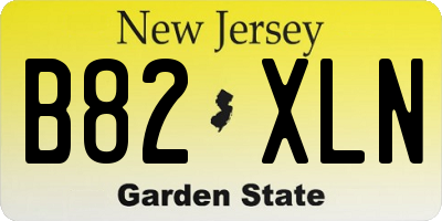 NJ license plate B82XLN