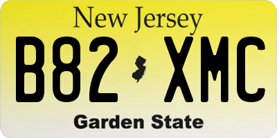 NJ license plate B82XMC