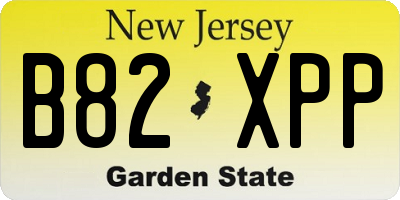 NJ license plate B82XPP