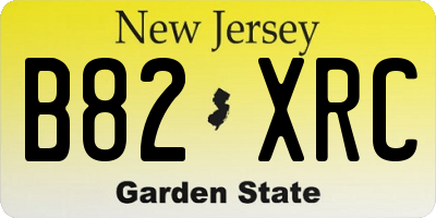 NJ license plate B82XRC