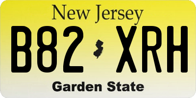 NJ license plate B82XRH