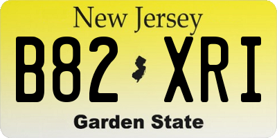 NJ license plate B82XRI