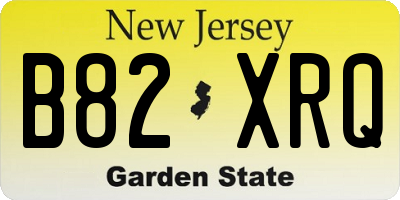 NJ license plate B82XRQ