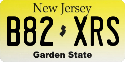 NJ license plate B82XRS