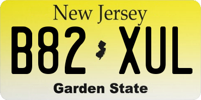 NJ license plate B82XUL