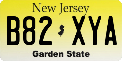 NJ license plate B82XYA