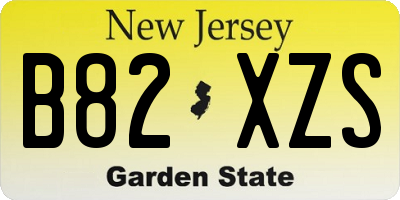 NJ license plate B82XZS