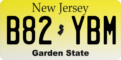 NJ license plate B82YBM