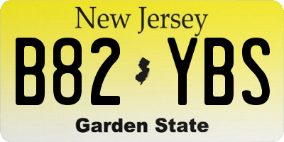 NJ license plate B82YBS