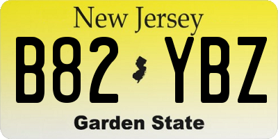 NJ license plate B82YBZ