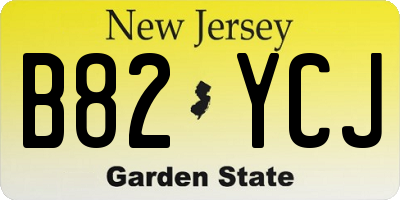 NJ license plate B82YCJ