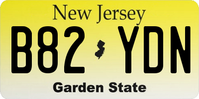 NJ license plate B82YDN