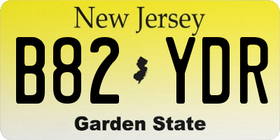 NJ license plate B82YDR