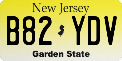 NJ license plate B82YDV