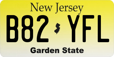 NJ license plate B82YFL