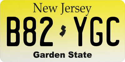 NJ license plate B82YGC