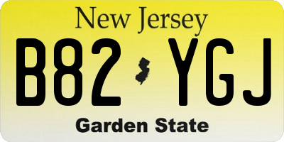 NJ license plate B82YGJ