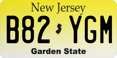 NJ license plate B82YGM
