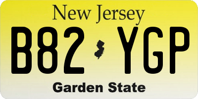 NJ license plate B82YGP