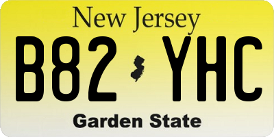 NJ license plate B82YHC