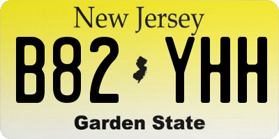 NJ license plate B82YHH