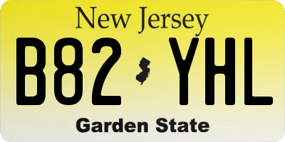 NJ license plate B82YHL