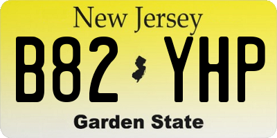 NJ license plate B82YHP