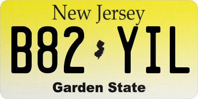 NJ license plate B82YIL