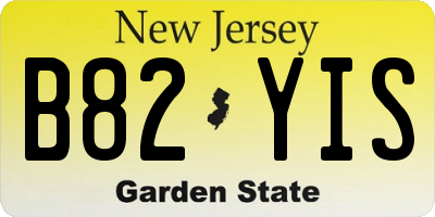 NJ license plate B82YIS