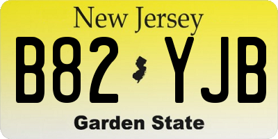 NJ license plate B82YJB
