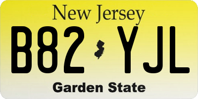 NJ license plate B82YJL