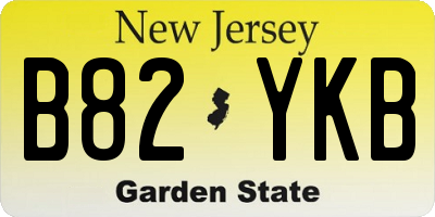 NJ license plate B82YKB