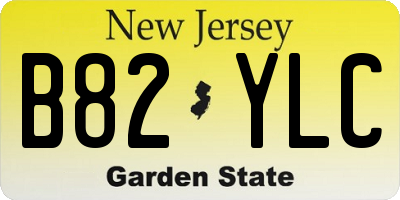 NJ license plate B82YLC
