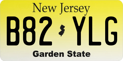 NJ license plate B82YLG
