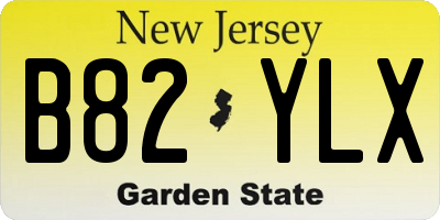NJ license plate B82YLX