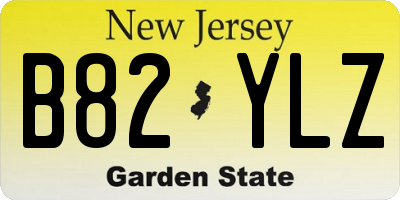 NJ license plate B82YLZ