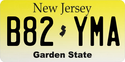 NJ license plate B82YMA