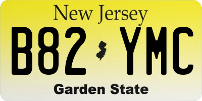 NJ license plate B82YMC