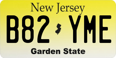 NJ license plate B82YME