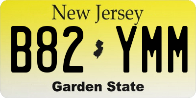 NJ license plate B82YMM